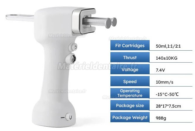 Pistolets distributeurs pour empreintes dentaires &eacute;lectrique portable 1:1/2:1 50 ml
